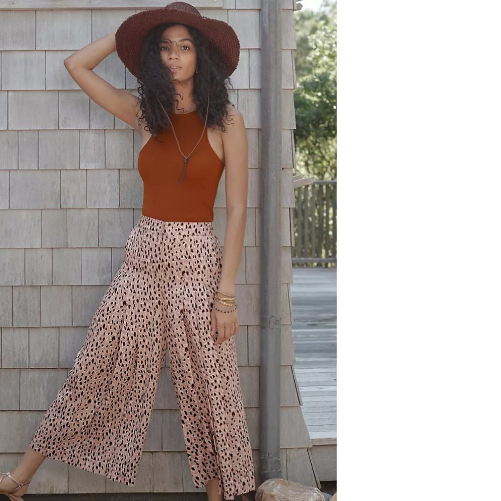 Anthropologie ISOBEL PLEATED WIDE-LEG PANTS